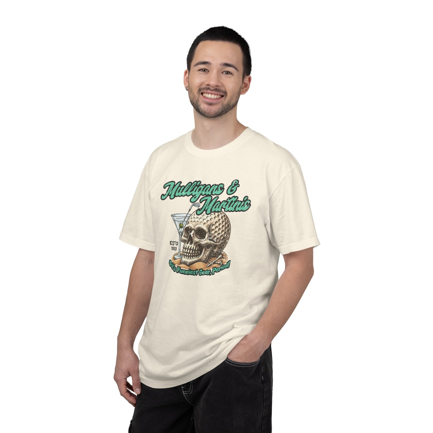 M&M Skull Ball Tee — Mulligans & Martinis Signature Apparel