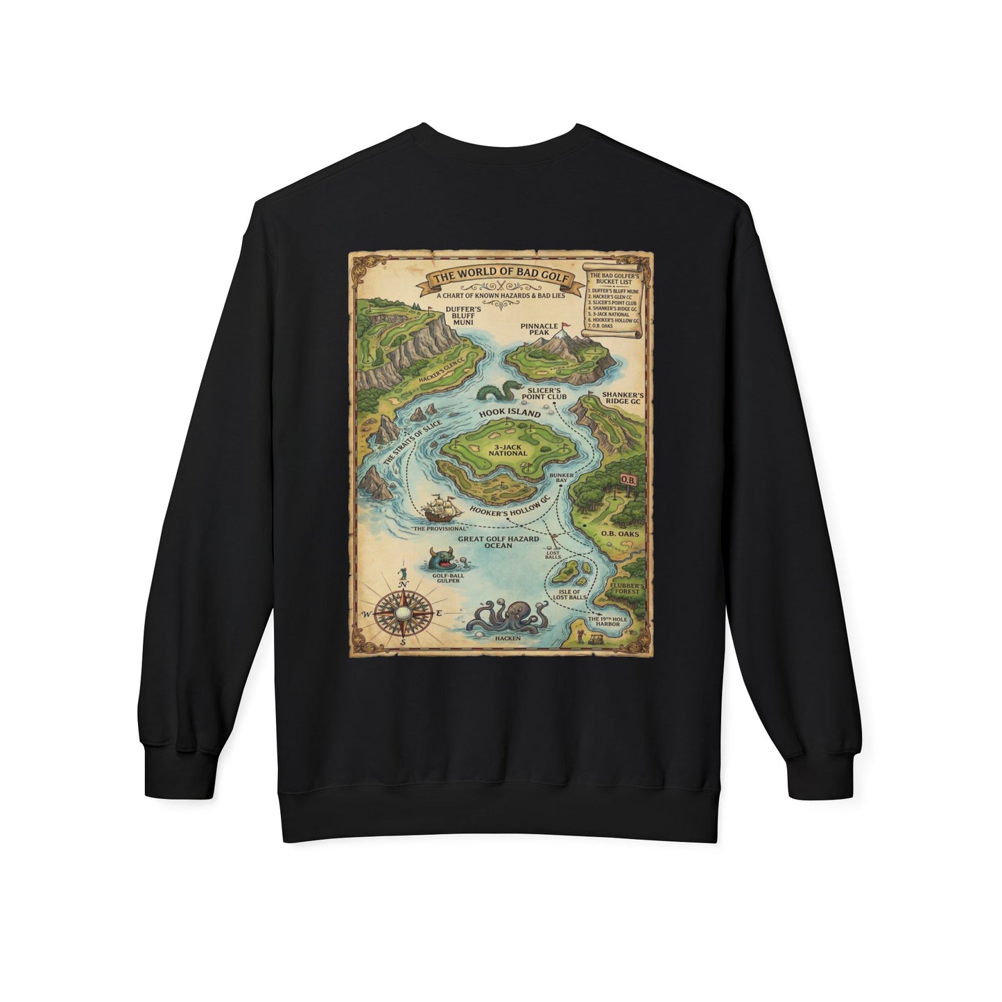 The World of Bad Golf Sweatshirt — Fictional Fairways Signature Apparel