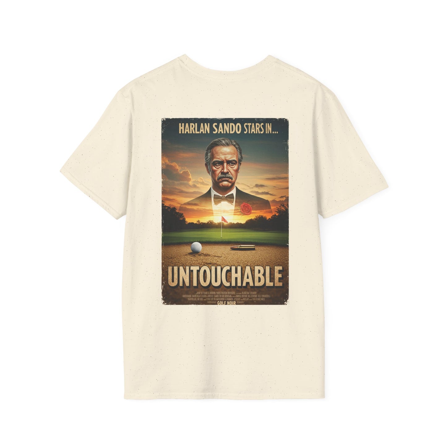 UNTOUCHABLE T-Shirt - Starring HARLAN SAND-O - Golf Noir Signature Apparel