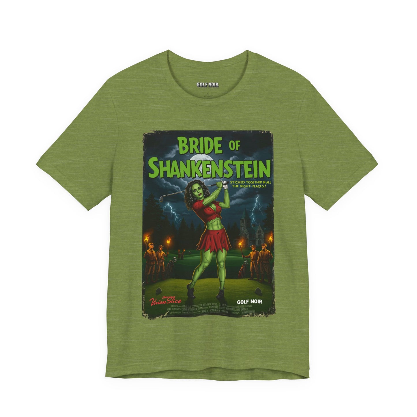 BRIDE OF SHANKENSTEIN T-Shirt - Starring VIVIAN SLICE (A Vincent Slice Design)- Golf Noir Signature Apparel