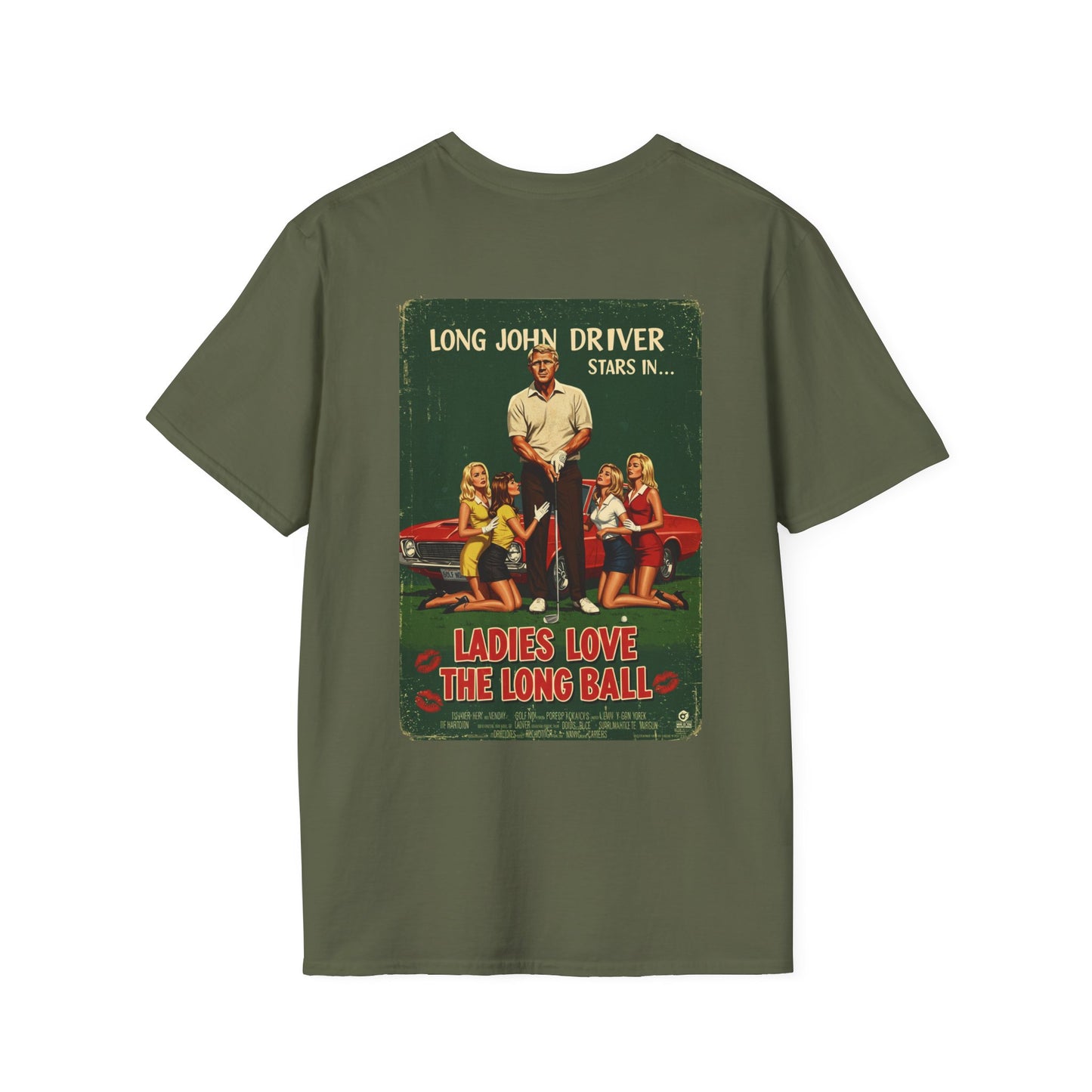 LADIES LOVE THE LONG BALL T-Shirt - Starring LONG JOHN DRIVER- Golf Noir Signature Apparel