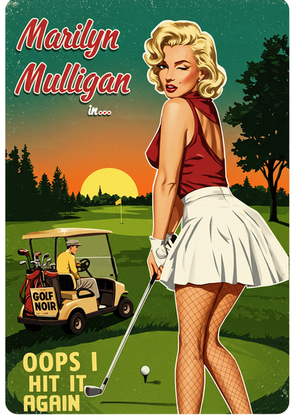 Oops I Hit It Again T-Shirt - Starring MARILYN MULLIGAN- Golf Noir Signature Apparel