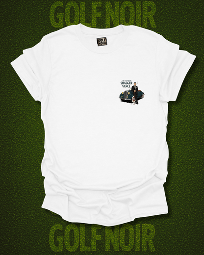 TALES FROM THE SHAG BAG T-Shirt - Starring THE LEGENDARY SHAGGER VANCE- Golf Noir Signature Apparel