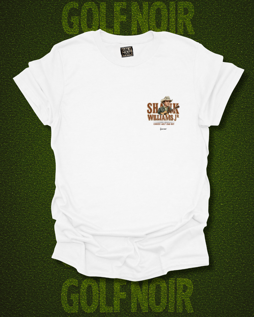 WOMEN, WEDGES, & WHISKEY T-Shirt - Starring SHANK WILLIAMS JR.- Golf Noir Signature Apparel
