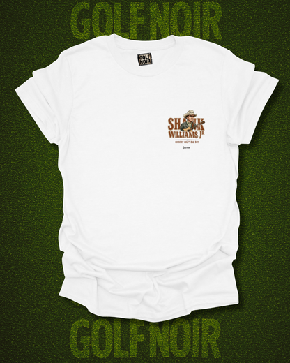 WOMEN, WEDGES, & WHISKEY T-Shirt - Starring SHANK WILLIAMS JR.- Golf Noir Signature Apparel