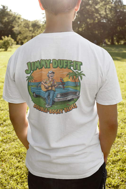 DOUBLE BOGEY BLUES T-Shirt - Starring JIMMY DUFF-IT- Golf Noir Signature Apparel