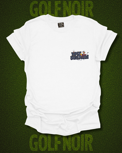 SWING LUBE T-Shirt - Starring TIPSY SWILMORE- Golf Noir Signature Apparel