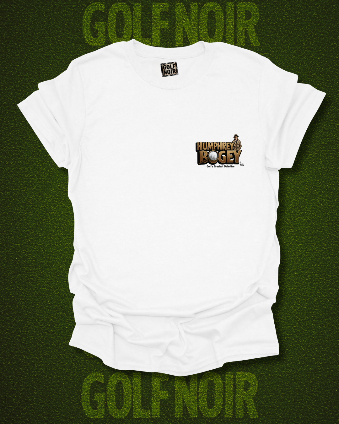 NO RISK NO REWARD T-Shirt - Starring HUMPHREY BOGEY- Golf Noir Signature Apparel