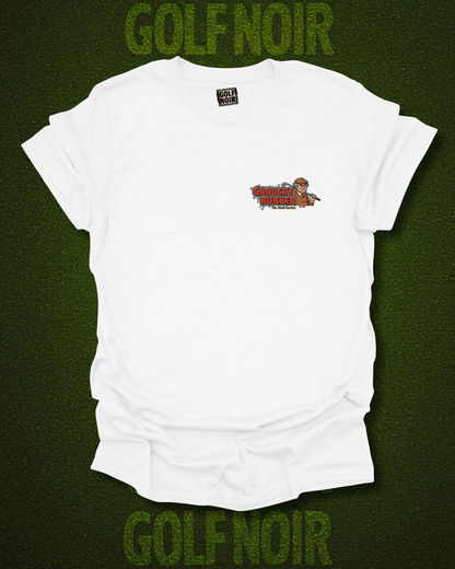 CLUB REPAIR T-Shirt - Starring GROUCHY BUNKER- Golf Noir Signature Apparel