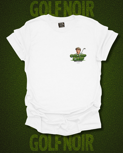 THE FOOT WEDGE T-Shirt - Starring CHILI-DIP CHIP - Golf Noir Signature Apparel