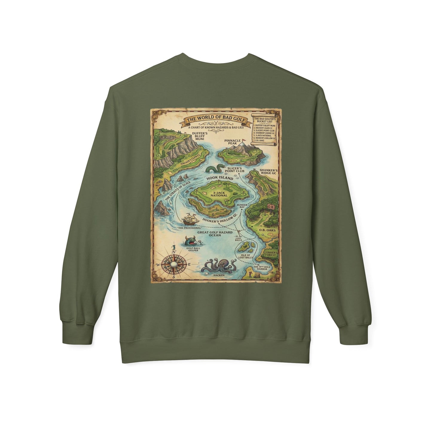 The World of Bad Golf Sweatshirt — Fictional Fairways Signature Apparel
