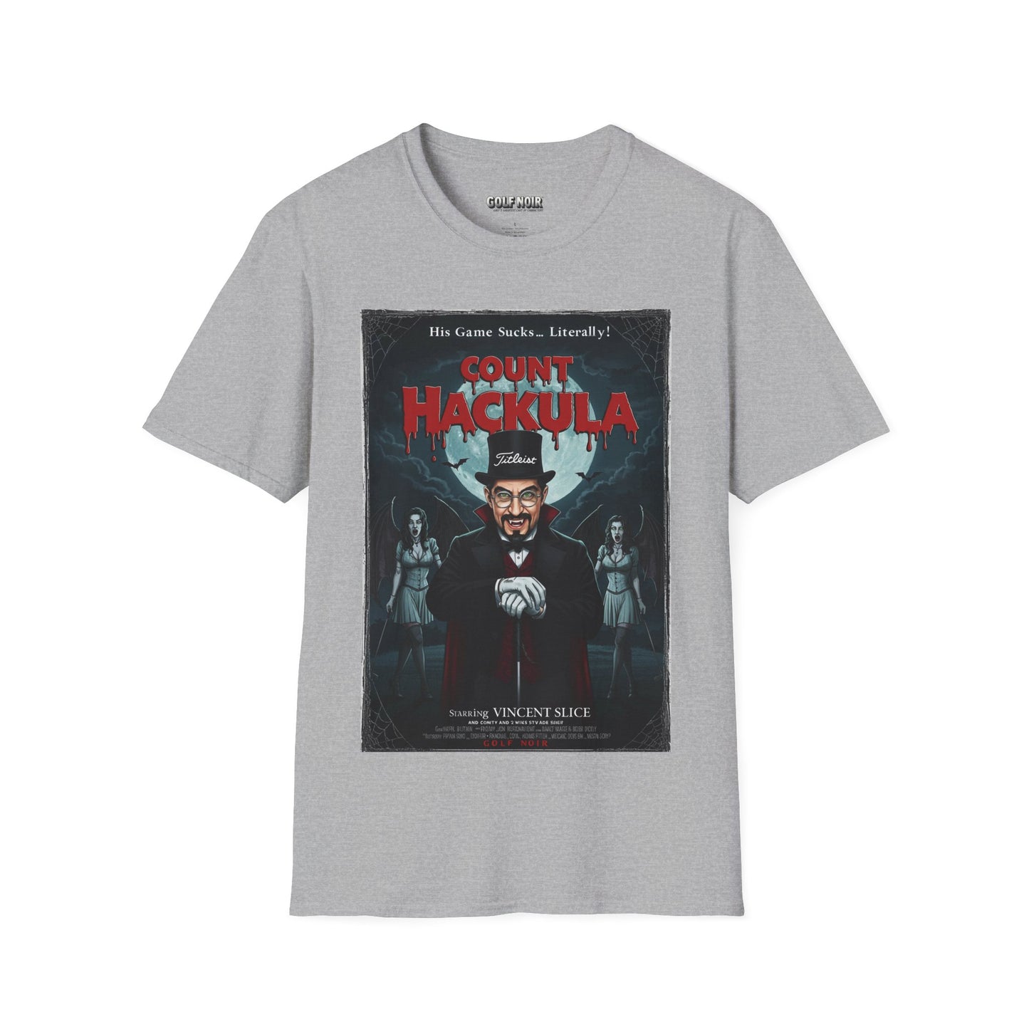 COUNT HACKULA T-Shirt - Starring VINCENT SLICE- Golf Noir Signature Apparel