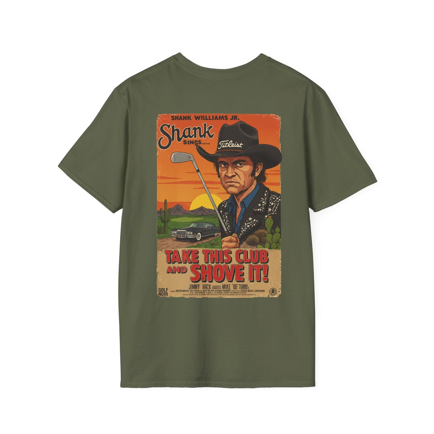 TAKE THIS CLUB AND SHOVE IT T-Shirt - Starring SHANK WILLIAMS JR.- Golf Noir Signature Apparel