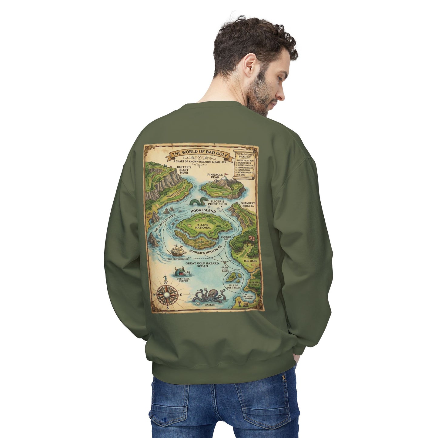 The World of Bad Golf Sweatshirt — Fictional Fairways Signature Apparel