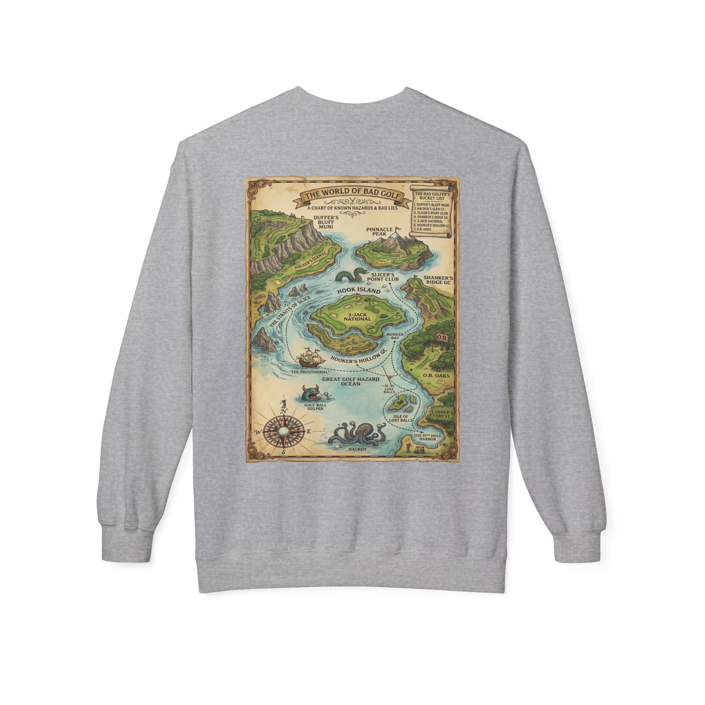 The World of Bad Golf Sweatshirt — Fictional Fairways Signature Apparel