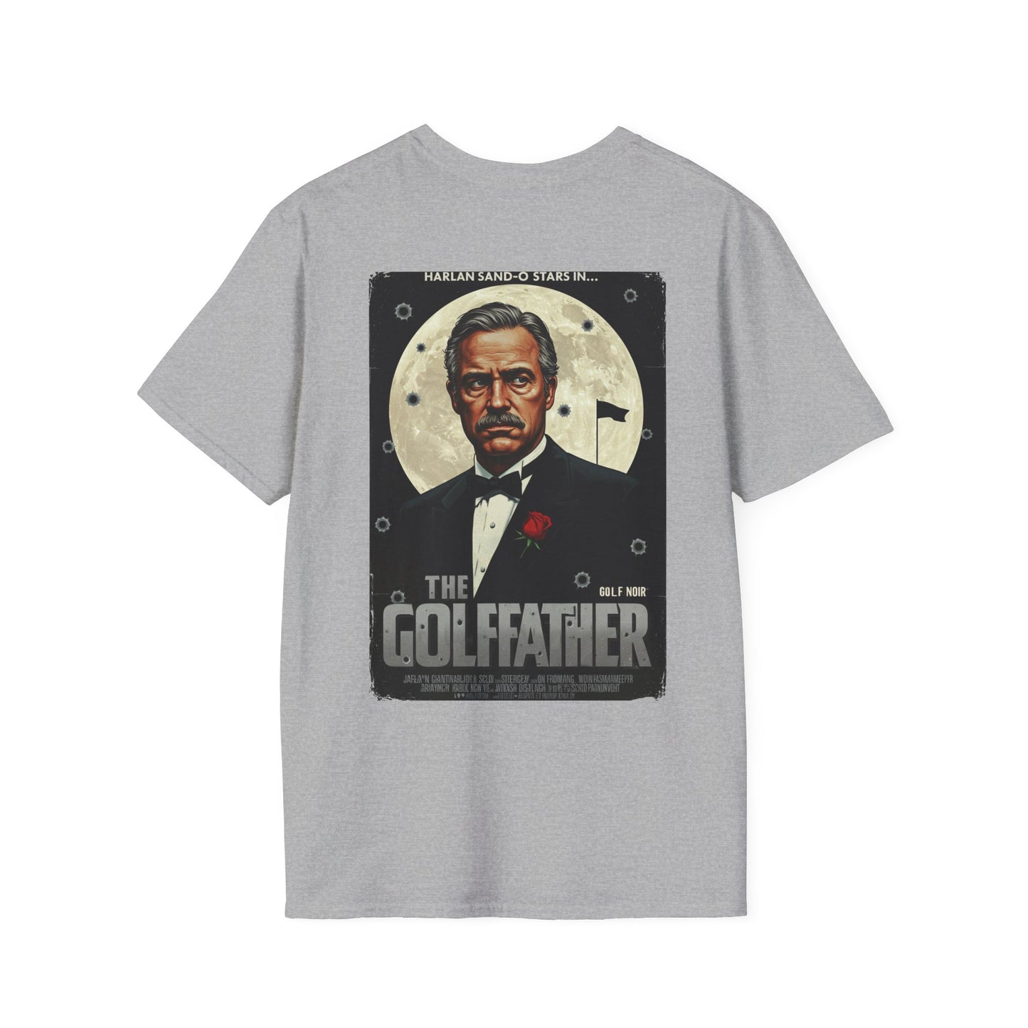 THE GOLFFATHER T-Shirt - Starring HARLAN SAND-O- Golf Noir Signature Apparel