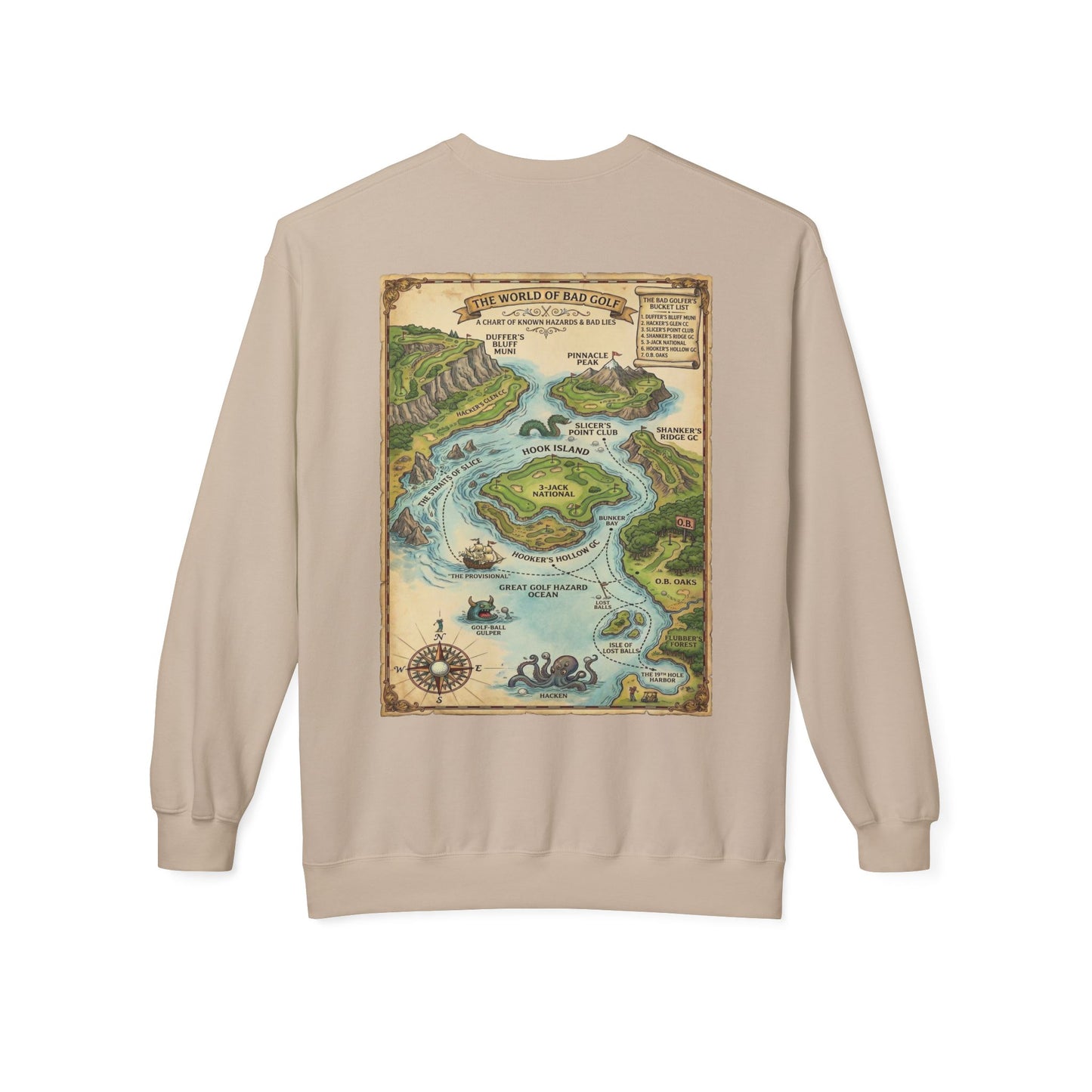 The World of Bad Golf Sweatshirt — Fictional Fairways Signature Apparel