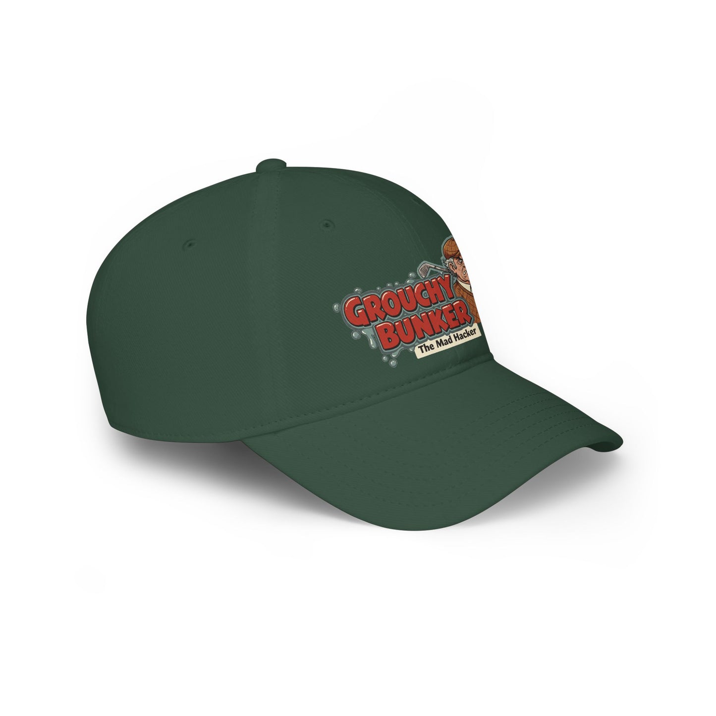 Grouchy Bunker "The Mad Hacker" Baseball Cap - Golf Noir Statement Headwear